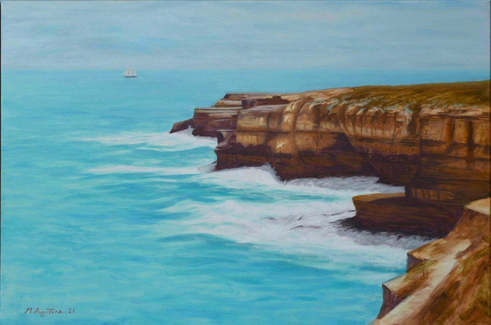 Gold & they sailed to Australia 61x91cm $900